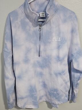 PINK Victoria's Secret Lavender Half-Zip Pullover